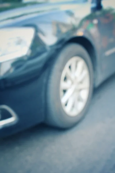 Blurred of wheel with tire — Stock Photo, Image