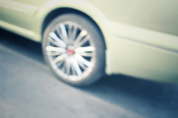 Blurred of wheel with tire — Stock Photo, Image