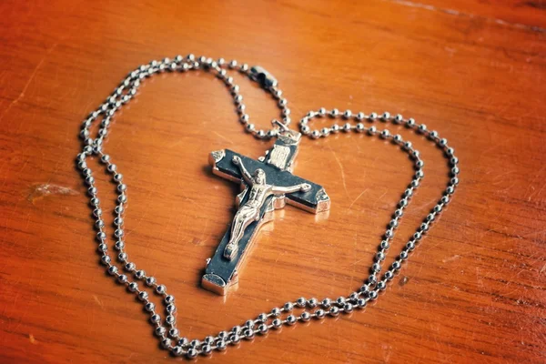 Necklace with cross — Stock Photo, Image