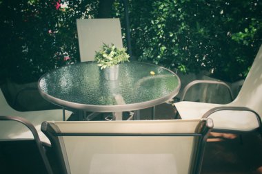 Bahçedeki sandalyeler