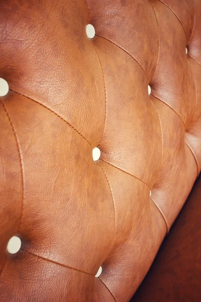 Vintage brown leather sofa — Stock Photo, Image