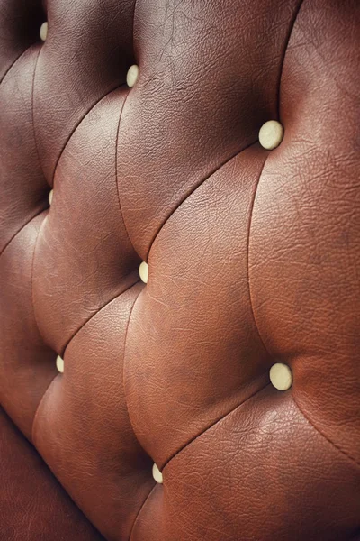 Vintage brown leather sofa — Stock Photo, Image