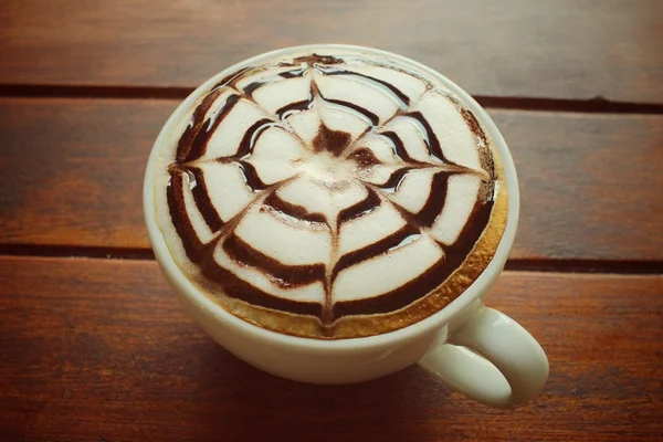 Café de arte latte vintage —  Fotos de Stock