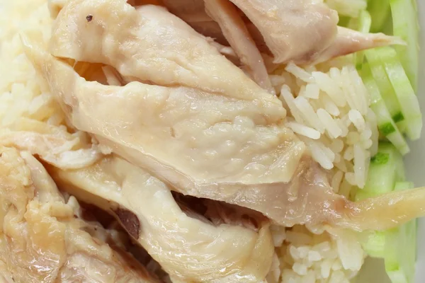 Tavuk haşlanmış pirinç — Stok fotoğraf