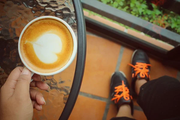 Drinking coffee — Stock Photo, Image