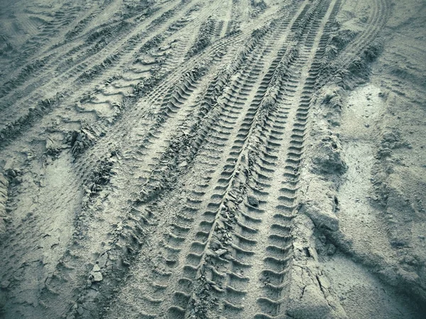 Wielsporen op de grond. — Stockfoto