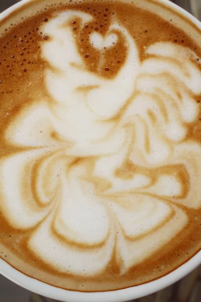 Café vintage latte art — Photo