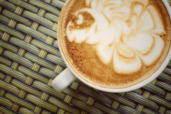 Café vintage latte art — Photo