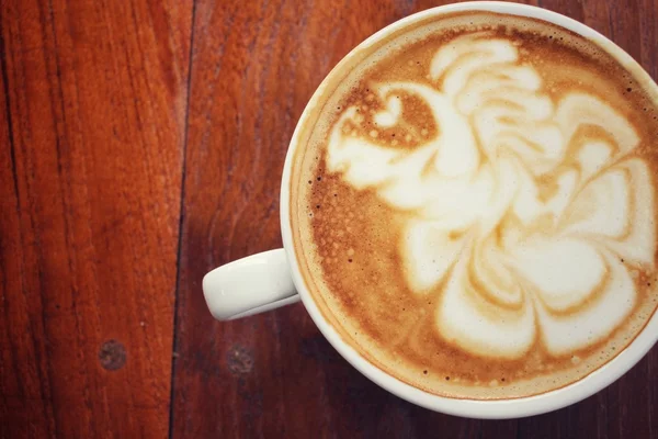 Café vintage latte art — Photo