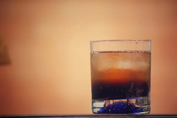 Cola with ice cubes — Stock Photo, Image