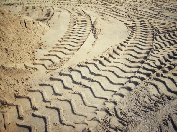 Wielsporen op de grond. — Stockfoto