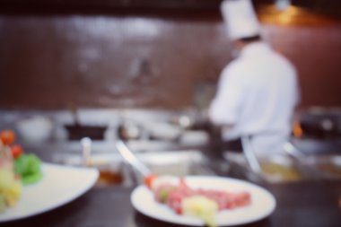 Chef restoranda bulanık