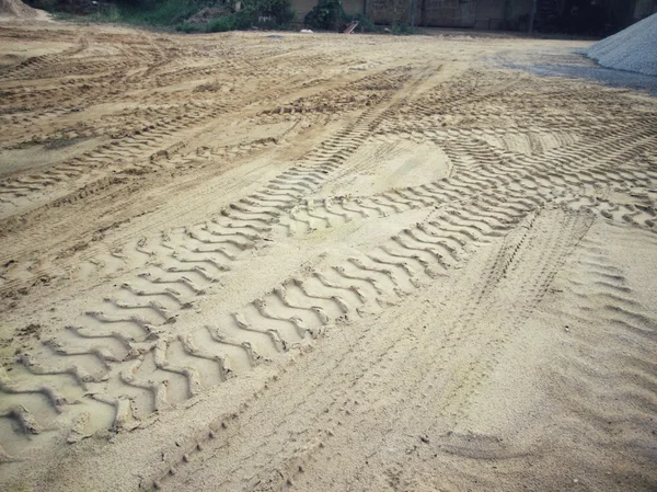 Wielsporen op de grond. — Stockfoto