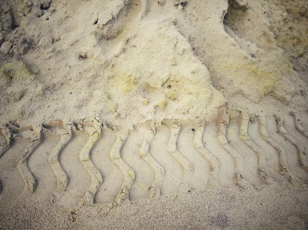 Wheel tracks on the soil. — Stock Photo, Image