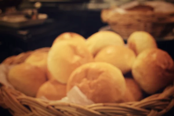 Blurred of fresh bread at bakery shop