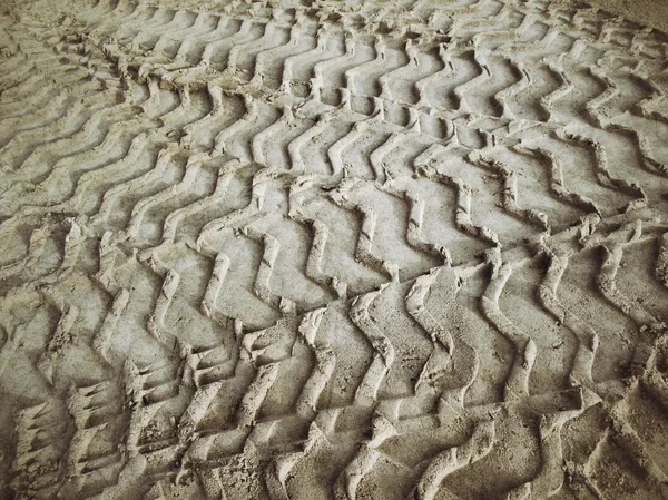 Wheel tracks on the soil. — Stock Photo, Image