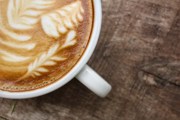 Klasik latte sanat kahvesi. — Stok fotoğraf