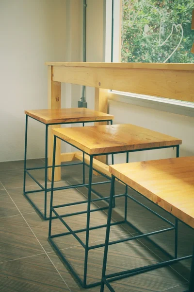 Vintage chairs with table — Stock Photo, Image