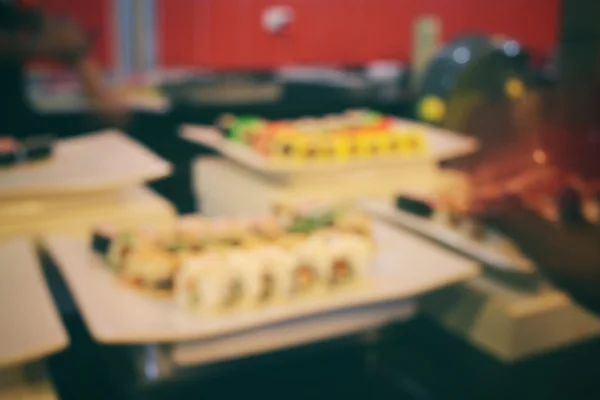 Wazig Sushi in restaurant — Stockfoto