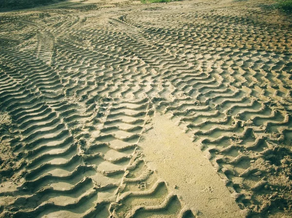 Wielsporen op de grond. — Stockfoto