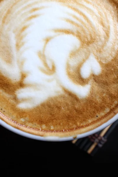 Café vintage latte art — Photo