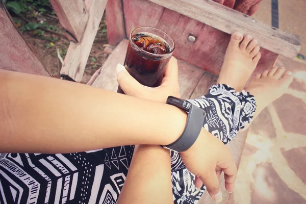 Selfie de cola aux pieds — Photo