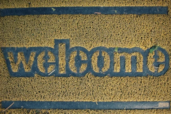 Bem-vindo capacho — Fotografia de Stock