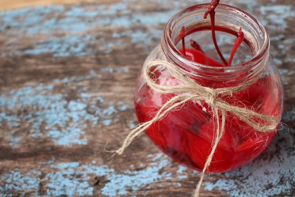 Cherries in syrup — Stock Photo, Image