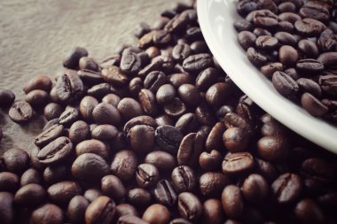 Kavrulmuş kahve çekirdeği.