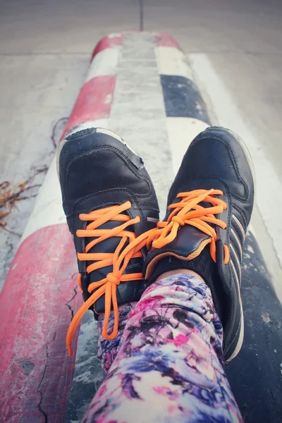 Selfie of sneakers — Stock Photo, Image