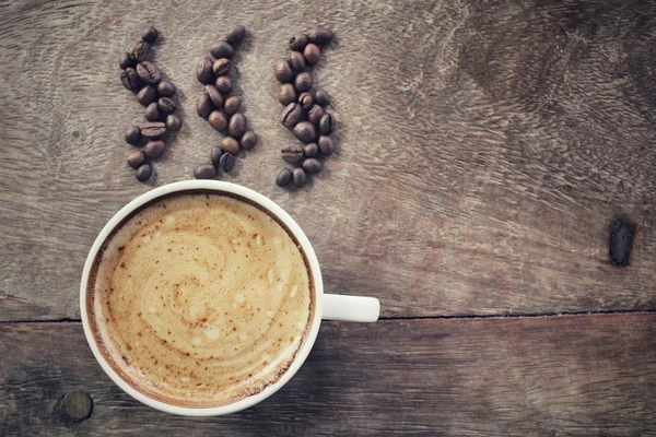 Latte kávé babbal — Stock Fotó