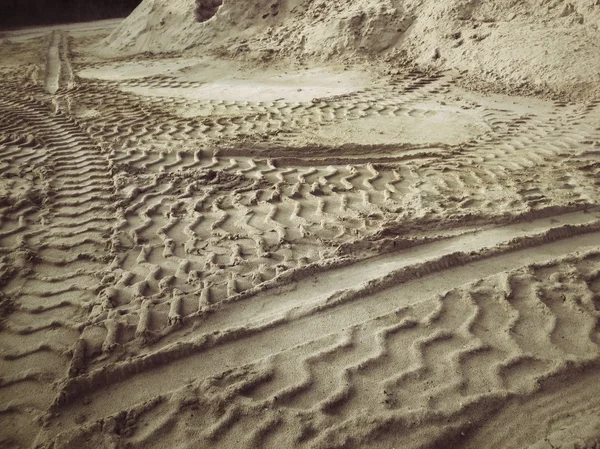 Wheel tracks on the soil. — Stock Photo, Image