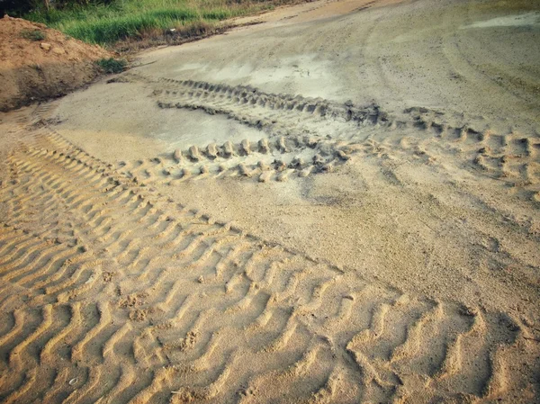 Wielsporen op de grond. — Stockfoto