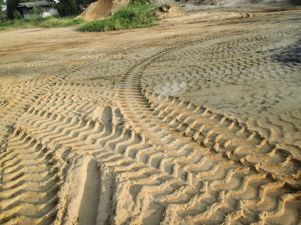 Wielsporen op de grond. — Stockfoto