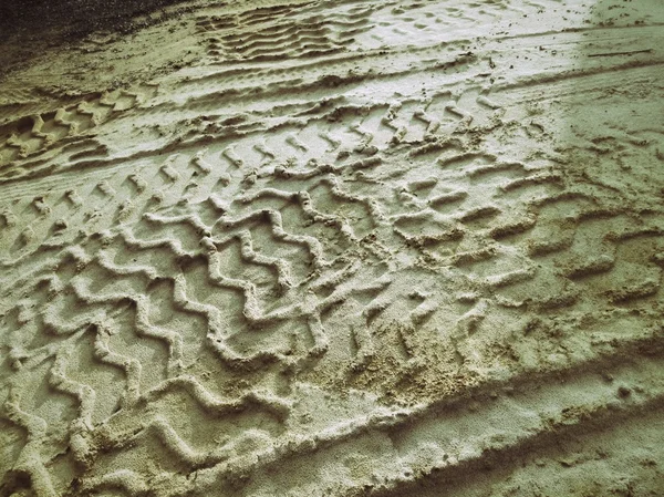 Wheel tracks on the soil. — Stock Photo, Image