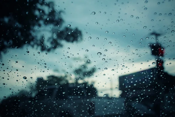 Wassertropfen mit Straße — Stockfoto