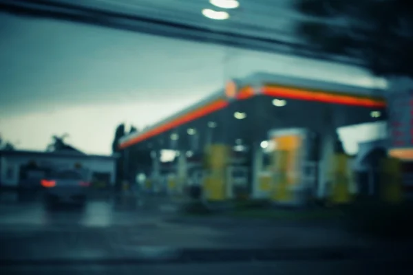 Desfocado do posto de gasolina — Fotografia de Stock