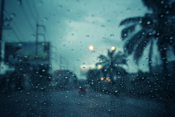 Water drop with road — Stock Photo, Image