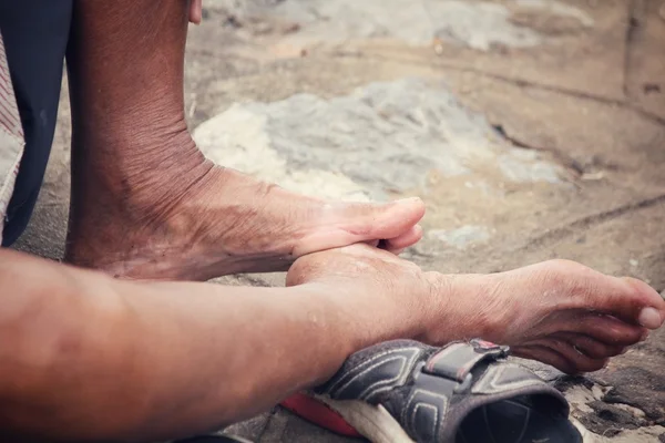 Feet of senior — Stock Photo, Image