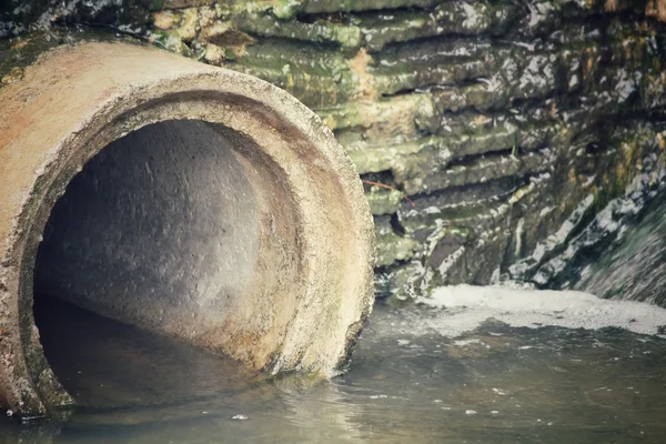 Concrete drainage tank — Stock Photo, Image