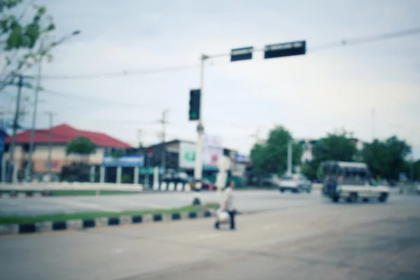 Embaçado de carro na estrada — Fotografia de Stock