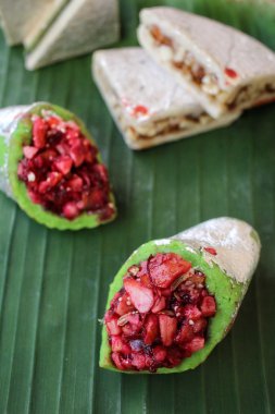 Muz Yaprak üzerinde Hint Tatlılar