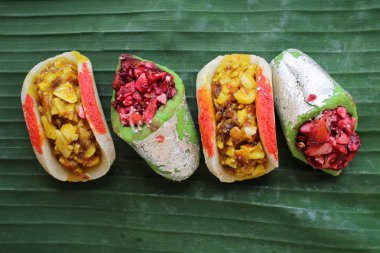 Muz Yaprak üzerinde Hint Tatlılar