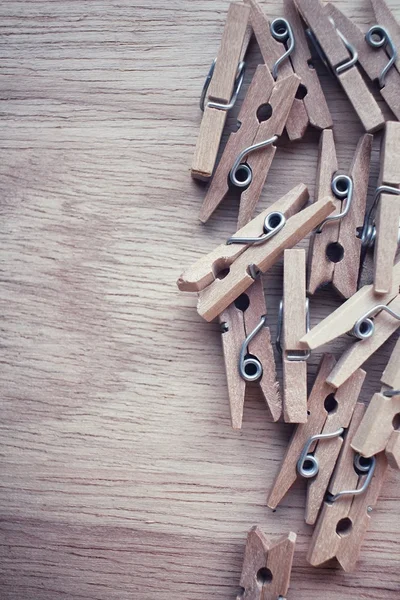 Wooden cloth pegs — Stock Photo, Image