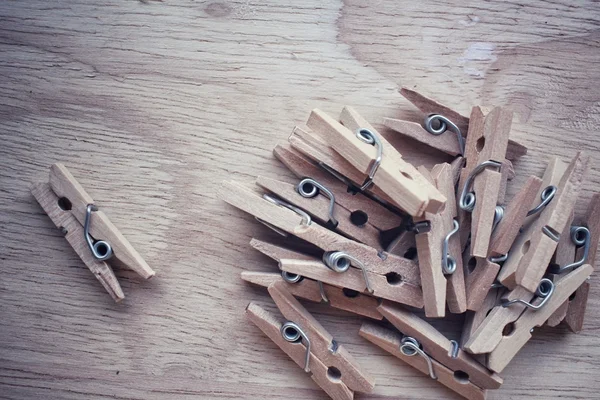 Wooden cloth pegs — Stock Photo, Image