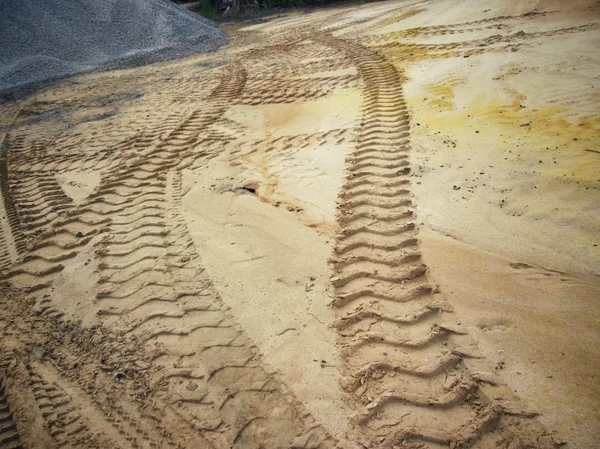 Wielsporen op de grond. — Stockfoto