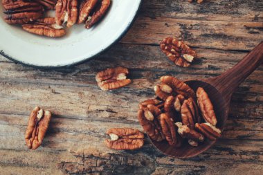 Pekan fındık yakın çekim