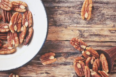 Pekan fındık yakın çekim