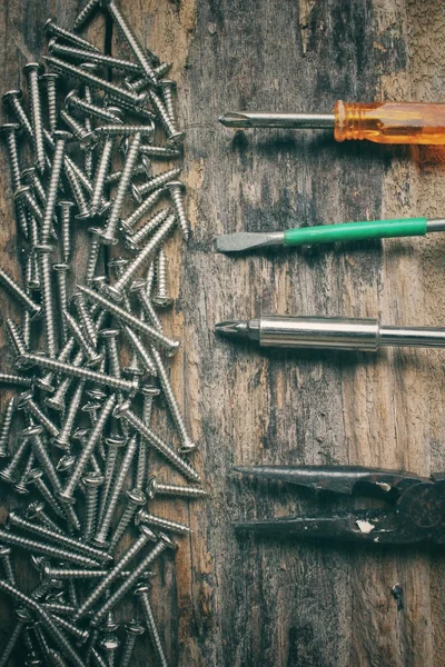 Destornillador con tornillo — Foto de Stock