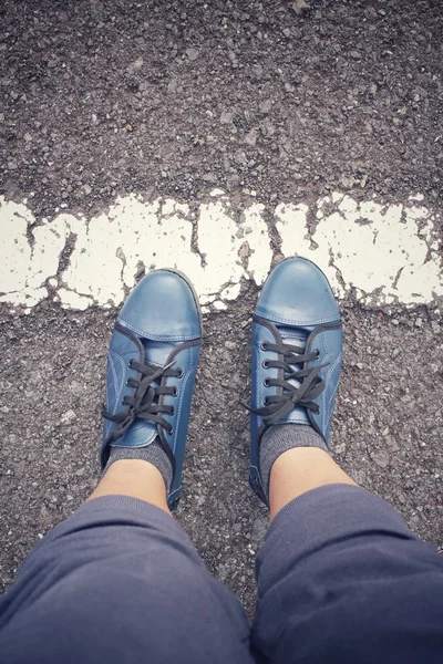 Selfie de zapatillas — Foto de Stock